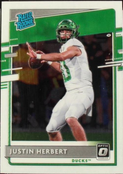 JUSTIN HERBERT 2020 DONRUSS OPTIC RED RATED ROOKIE RC #96/99 PSA 10 GEM POP  20