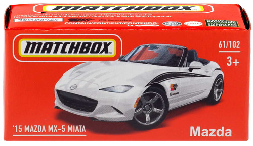 Matchbox Power Grabs 15 Mazda MX-5 Miata Diecast Car 61102 Mattel
