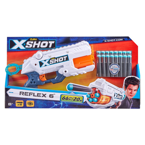 トイガン X-Shot Excel e Edition Reflex 6 X-Shot Excel Reflex 6 Blaster Zuru Toys - ToyWiz