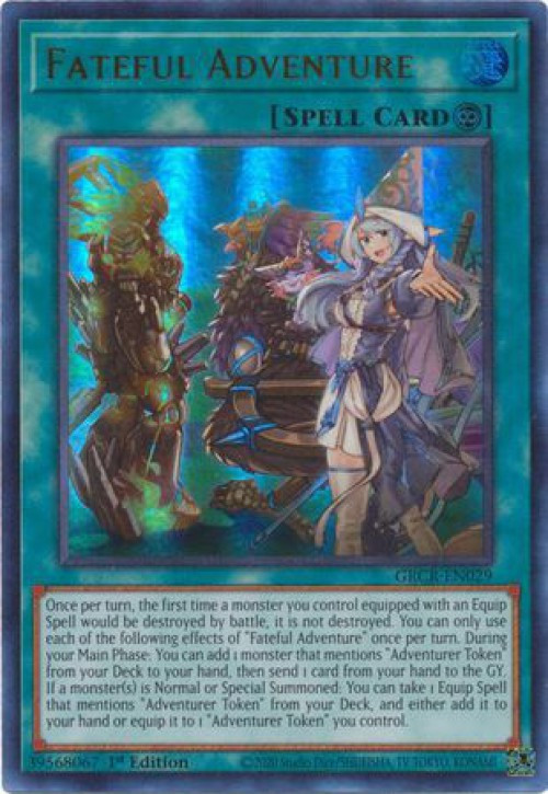 adventure cards yugioh The Grand Creators Single Card Ultra Rare Fateful GRCR-EN029 Fateful Adventure - The Grand
