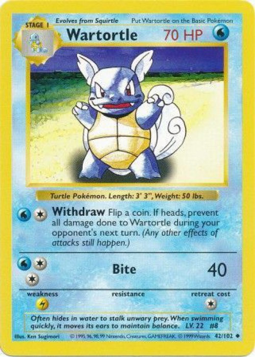 ポケモンカードゲーム Pokemon Shadowless Squirtle Wartortle pokemonbase042shadowless__7616