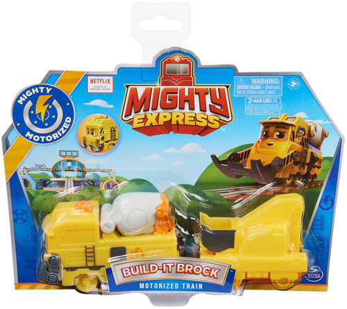 Mighty Express Motorized Train Build-It Brock Vehicle Spin Master