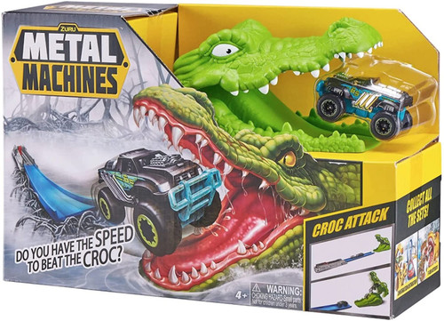 ZURU Metal Machines Croc Attack Playset - Vehicle Launcher Toy With Crocodile
