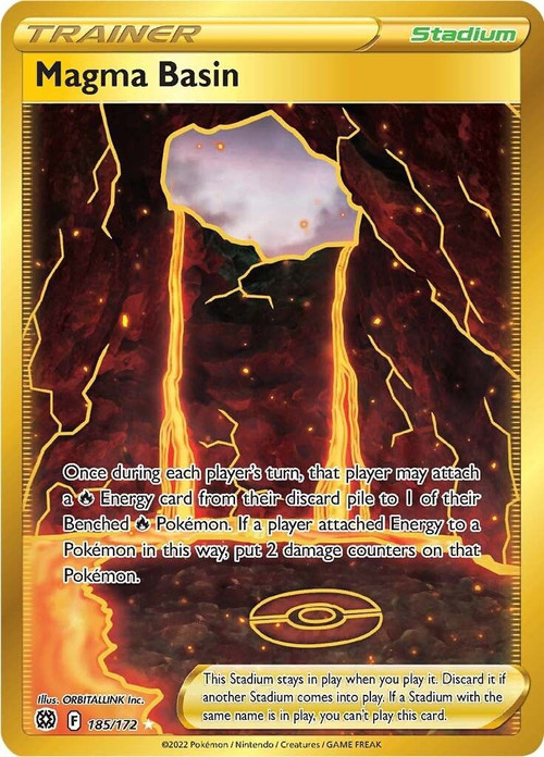 Pokemon Trading Card Game Sword Shield Brilliant Stars Single Card Ultra  Rare Magma Basin 185 Secret - ToyWiz