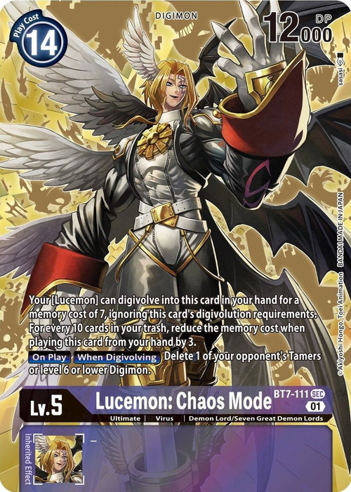 digimon card game lucemon - EX-06: Theme Booster Infernal Ascension Limited edition Lucemon BT18 deck in progress.