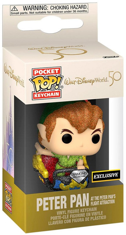 Funko Walt Disney World 50th Anniversary Pocket POP Peter Pan at the Peter  Pans Flight Attraction Keychain Diamond Collection - ToyWiz