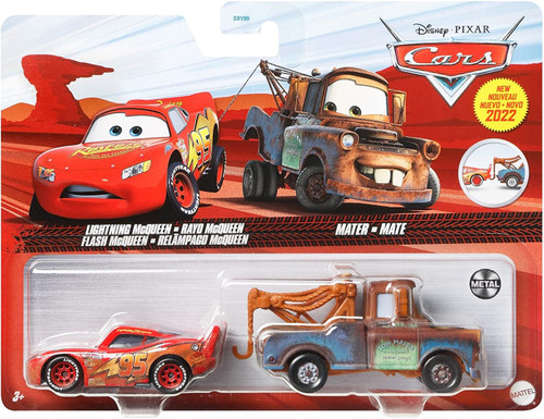 Disney Pixar Cars Cars 3 Metal Lightning McQueen Mater 155 Diecast Car ...