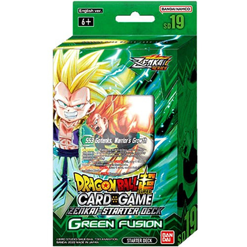Dragon Ball Super Trading Card Game Zenkai Series 1 Dawn of the Z-Legends  Green Fusion Starter Deck SD19 Son Goku, 51 Cards Bandai - ToyWiz