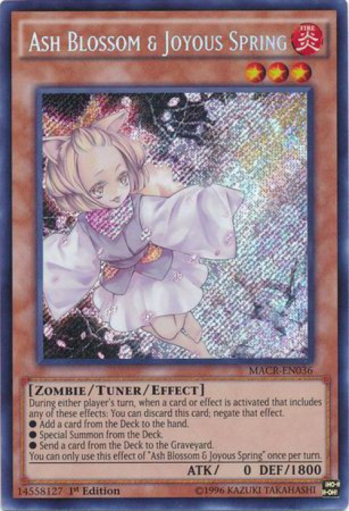 blossom yugioh card RC04-AE009 Ash & Joyous Spring (QCSR) negate that effect Ash Blossom & Joyous Spring