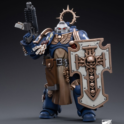 JOYTOY Warhammer 40.000 – Action Figure Templari Neri Bladeguard Veteran Primaris 12,2 Cm