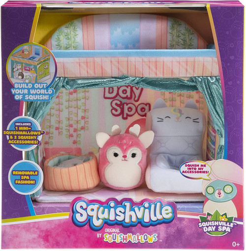 Squishville – Spa De Jour Deluxe Avec Duchess Le Cerf Rose – Jouet Spa Pour Enfants, Masque, Serviette, Chaise Longue
