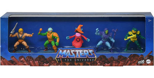 Set 5 Mini Action Figure Masters Of The Universe: He-Man, Skeletor, Orko E Altri Con Tatuaggi, Giocattoli Ufficiali Per Bambini (3+ Anni) - 5