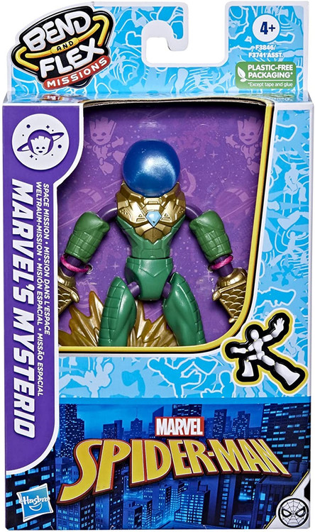 Marvel Spider-Man Bend Flex Missions Mysterio 6 Action