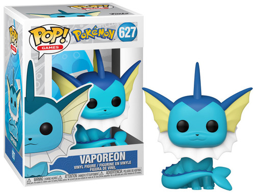 Funko Pokemon POP Games Vaporeon Vinyl Figure 627 Damaged Package