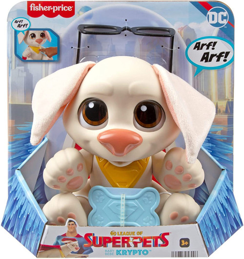 Fisher-Price DC Super-Pets Hero Punch Krypto Action Figure - Poseable Dog Toy With Accessories