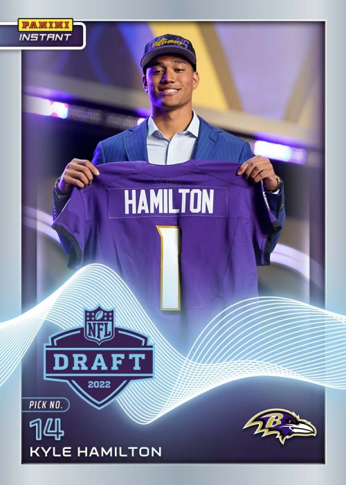 : KYLE HAMILTON RC 2022 Panini Instant RPS First Look ROOKIE  /823#FL8 NM+-MT+ NFL Football Rookie Premiere Ravens : Collectibles & Fine  Art