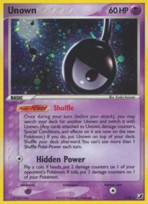 Pokemon Card 2010 HeartGold SoulSilver - Unown 55/123