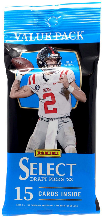 2022 Select Draft Picks Football Cello Pack - 15 Trading Cards Inside