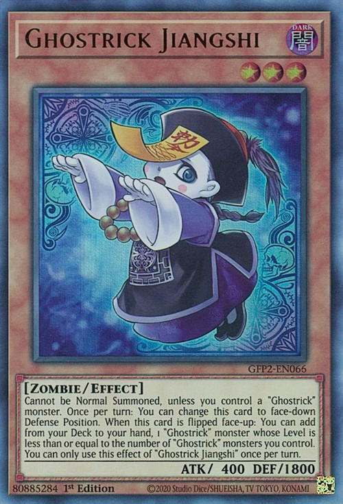 YuGiOh Trading Card Game 2022 Ghosts From The Past 2nd Haunting Ultra Rare  Ghostrick Jiangshi GFP2-EN066