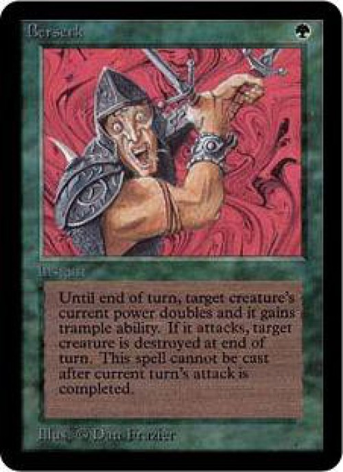 MtG Alpha Uncommon Berserk [Moderately Played]