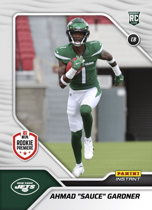 NFL New York Jets 2022 Instant RPS First Look Football Single Card 1 of 942  Ahmad Sauce Gardner FL3 Rookie Card - ToyWiz