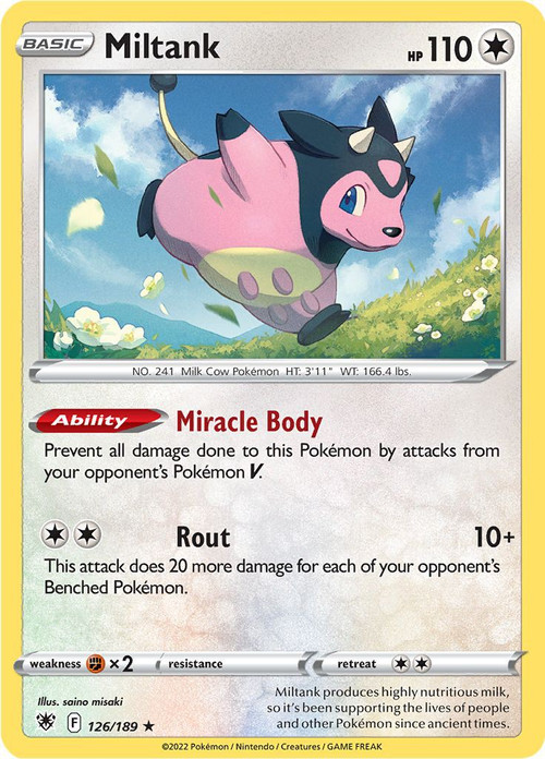 Pokemon Trading Card Game Sword Shield Astral Radiance Single Card Rare  Holo Miltank 126 - ToyWiz