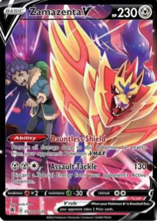 Pokemon Trading Card Game Sword Shield Astral Radiance Single Card Ultra Rare Zamazenta V Tg22 Toywiz