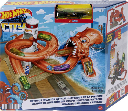 Hot Wheels City Downtown Ice Cream Swirl 164 Track Set Mattel Toys - ToyWiz