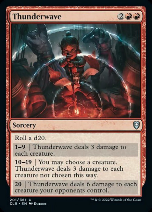 Magic The Gathering Trading Card Game Commander Legends Dungeons Dragons  Battle For Baldurs Gate Single Card Uncommon Thunderwave 201 - ToyWiz