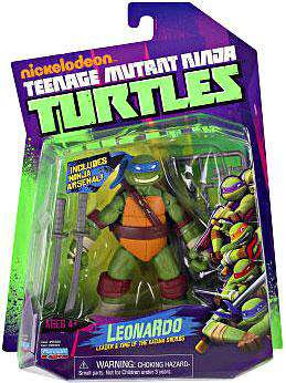 Figura De Acción XL Leonardo De Las Tortugas Ninja – 28 Cm (11″) Con Su Katana, Estilo 2012, Apta Para Coleccionistas Y Niños +4 Años
