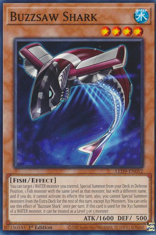 yugioh legendary duelist duels from the deep card list price YuGiOh Trading Card Game Legendary Duelists Duels From The Deep Single Card  Common Buzzsaw Shark LED9-EN052