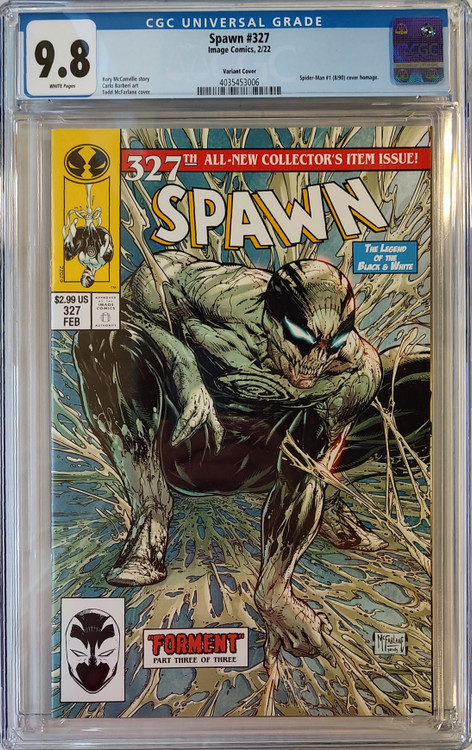 Image Comics Spawn CGC  Graded 1 Comic Book 327 McFarlane Variant Cover  - ToyWiz