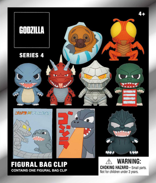 Godzilla 3D Figural Foam Bag Clip Classic Series 4 Mystery Pack 1