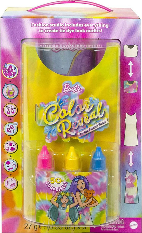 Barbie Color Reveal Tie-Dye Fashion Maker Surprise Doll Mattel - ToyWiz