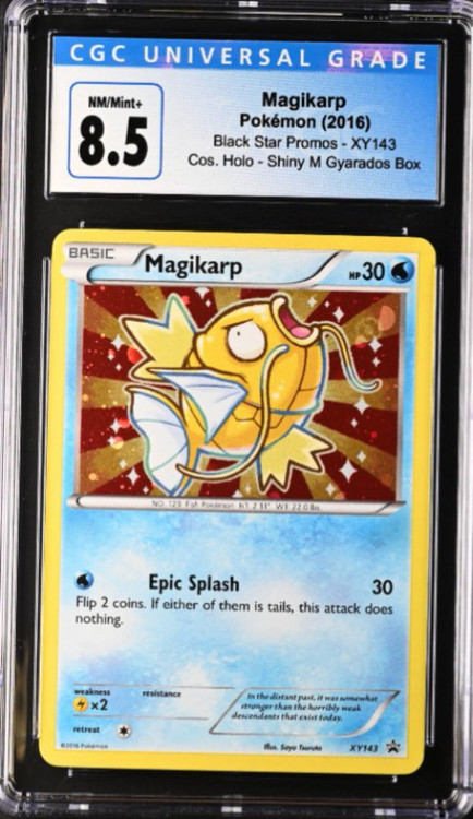Pokemon Trading Card Game Black Star Promo Single Card Promo Holo Magikarp  XY143 CGC - Near MintMint 8.5 4051390098 - ToyWiz