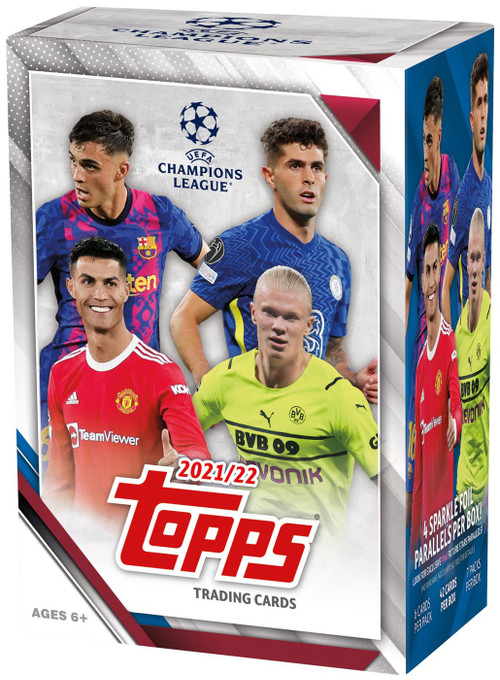 UEFA Topps 2021-22 Champions League Soccer Trading Card BLASTER Box [7  Packs]