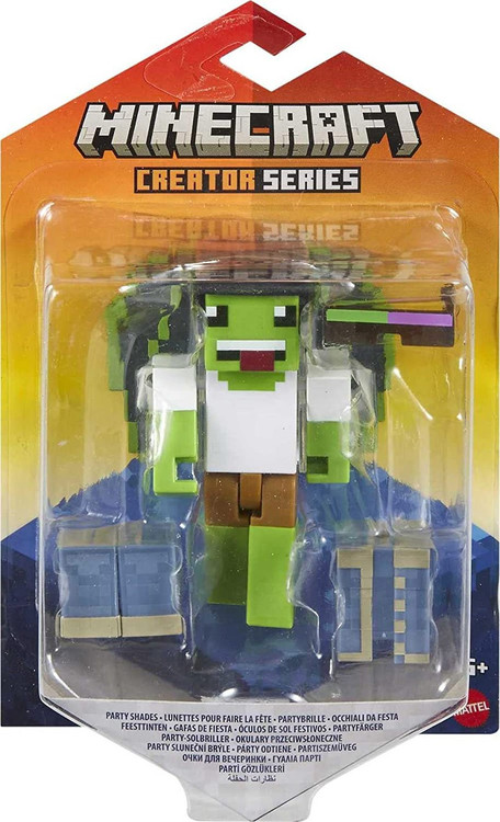 PEOPLE 1 CHARACTER FIGURE / LOGO もぐら セット Minecraft Creator Series Party Shades 3.25 Action Figure Mattel
