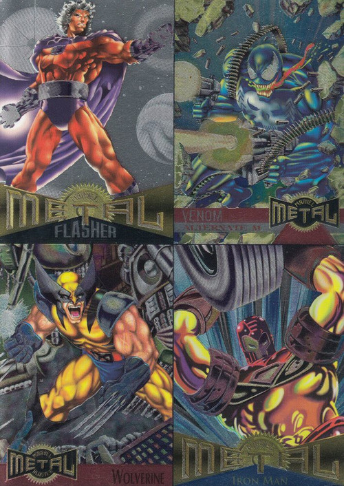 Marvel 1995 Metal Inaugural Edition 4 Character Uncut 5 x 7 Promo