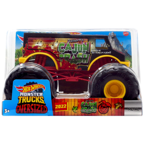 Hot Wheels Monster Trucks Oversized Reinerts Cajun Crash 124