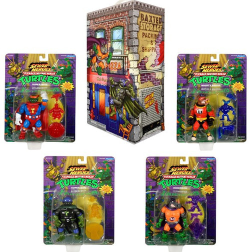 Teenage Mutant Ninja Turtles Sewer Heroes Super Mike, Super Don, Mighty  Bebop & Rhinoman Exclusive Action Figure 4-Pack