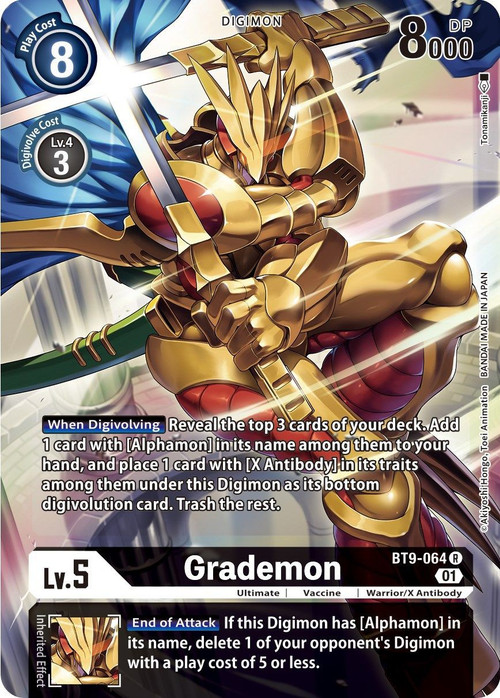 Digimon X-Record Single Card Rare Grademon BT9-064 Alternate Art