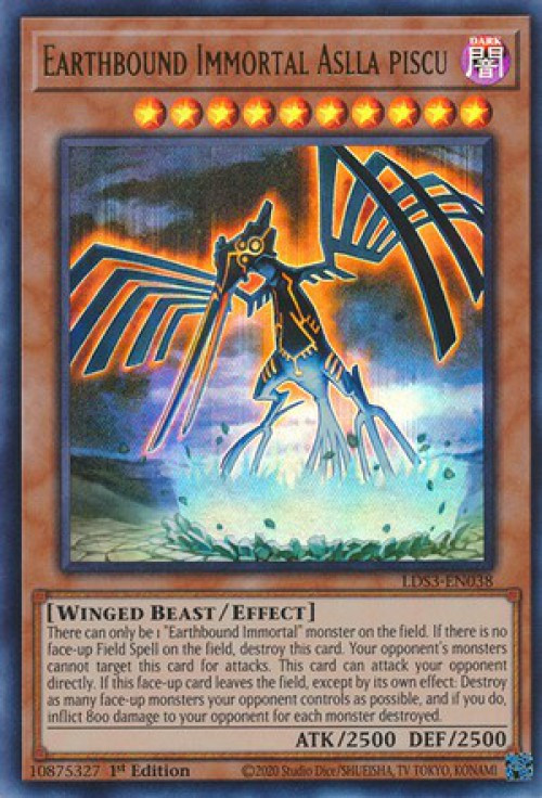 YuGiOh Legendary Duelists Season 3 Single Card Ultra Rare Earthbound Immortal Aslla piscu LDS3-EN038 - ToyWiz YuGiOh Legendary Duelists Season 3 Single Card Ultra Rare Earthbound Immortal Aslla piscu LDS3-EN038 - ToyWiz