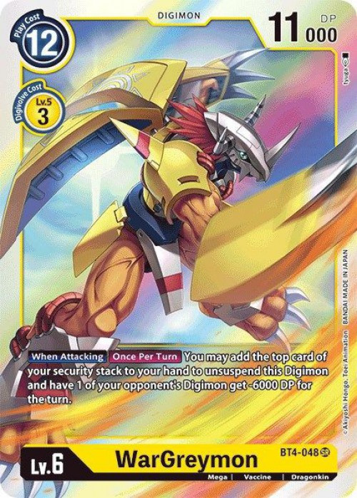 digimon cards wargreymon (Alternate Art) (BT1-025) Digivolve 1 Cost WarGreymon (Alternate Art) (AD1-004) -