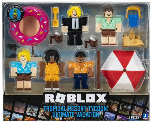  Roblox Gold Collection SharkBite Surfer Single Figure Pack with  Exclusive Virtual Item Code : Toys & Games