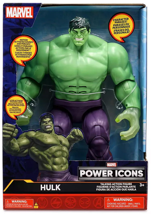 Disney Marvel Power Icons Hulk Exclusive 9.5 Talking Action Figure