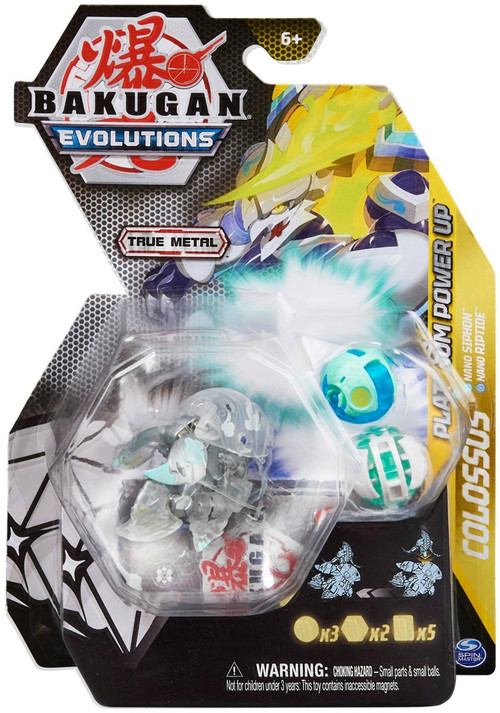 Bakugan Evolutions Platinum Power Up with nano Siphon Riptide Single Trading Card - ToyWiz