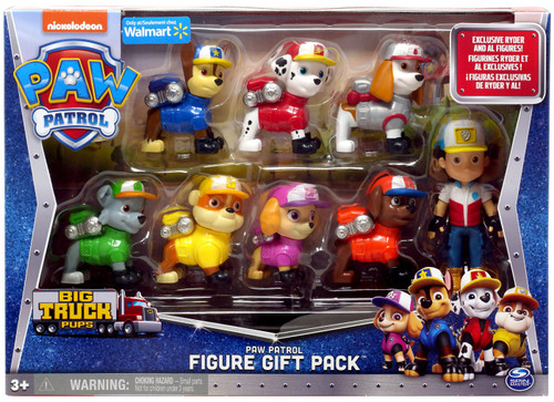 Paw Patrol Big Truck Pups Al, Ryder, Rocky, Rubble, Skye, Zuma, Chase &  Marshall Exclusive Figure 8-Pack