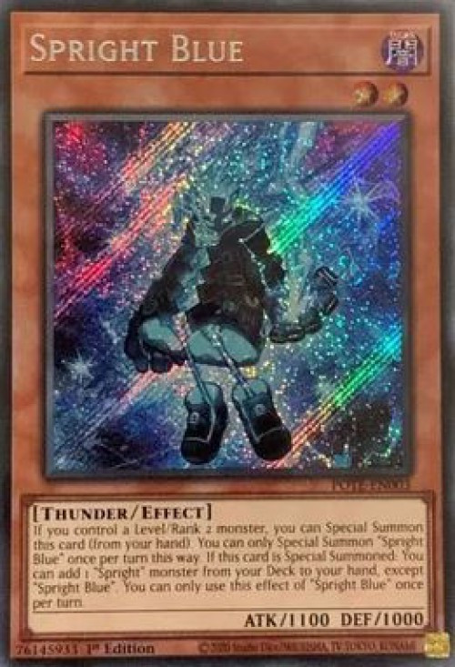 YuGiOh Power of the Elements Single Card Secret Rare Spright Blue POTE-EN003 - ToyWiz YuGiOh Power of the Elements Single Card Secret Rare Spright Blue POTE-EN003 - ToyWiz