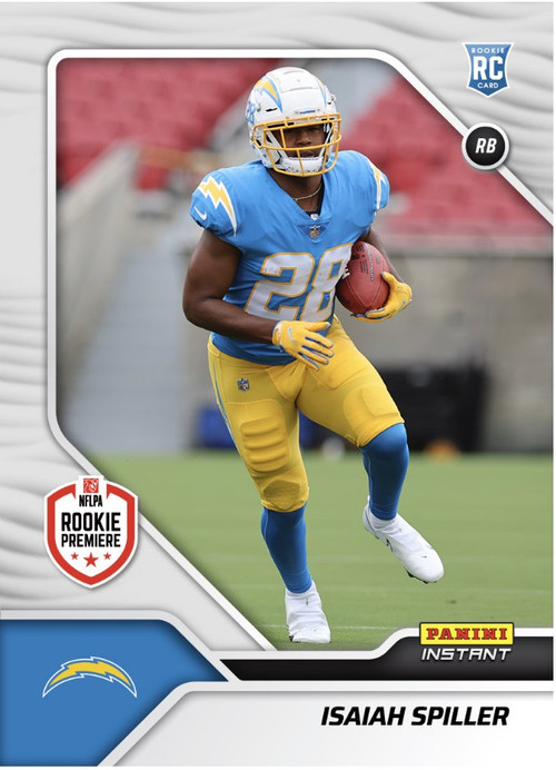 2022 Absolute Isaiah Spiller Jersey RC Chargers Star Rookie!