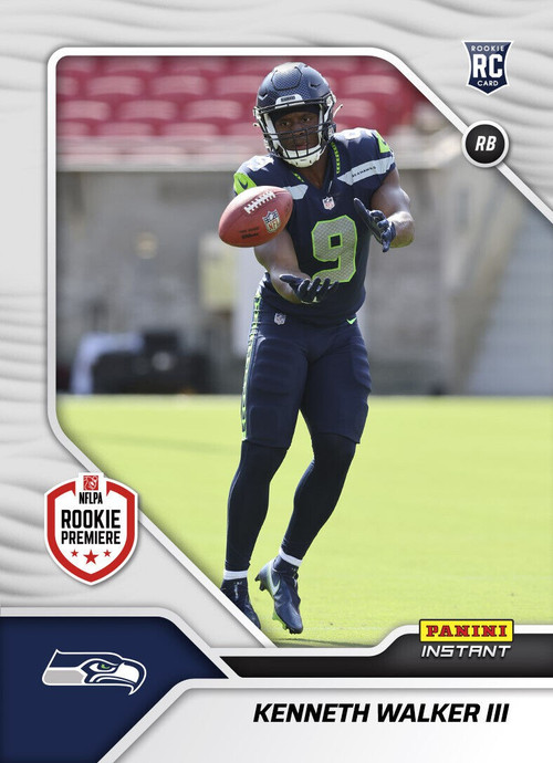 Kenneth Walker III Seattle Seahawks Autographed 2022 Panini Mosaic Green Ink #284 Beckett Fanatics Witnessed Authenticated 9/10 Rookie Card